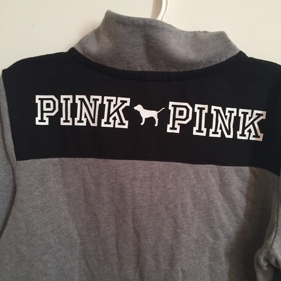PINK grey quarter zip - Picture 2 of 3